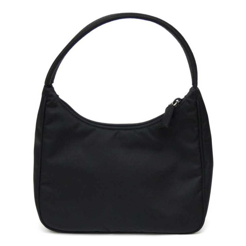 Prada Mini Pouch Triangle Logo Nylon Handbag Black - image 2